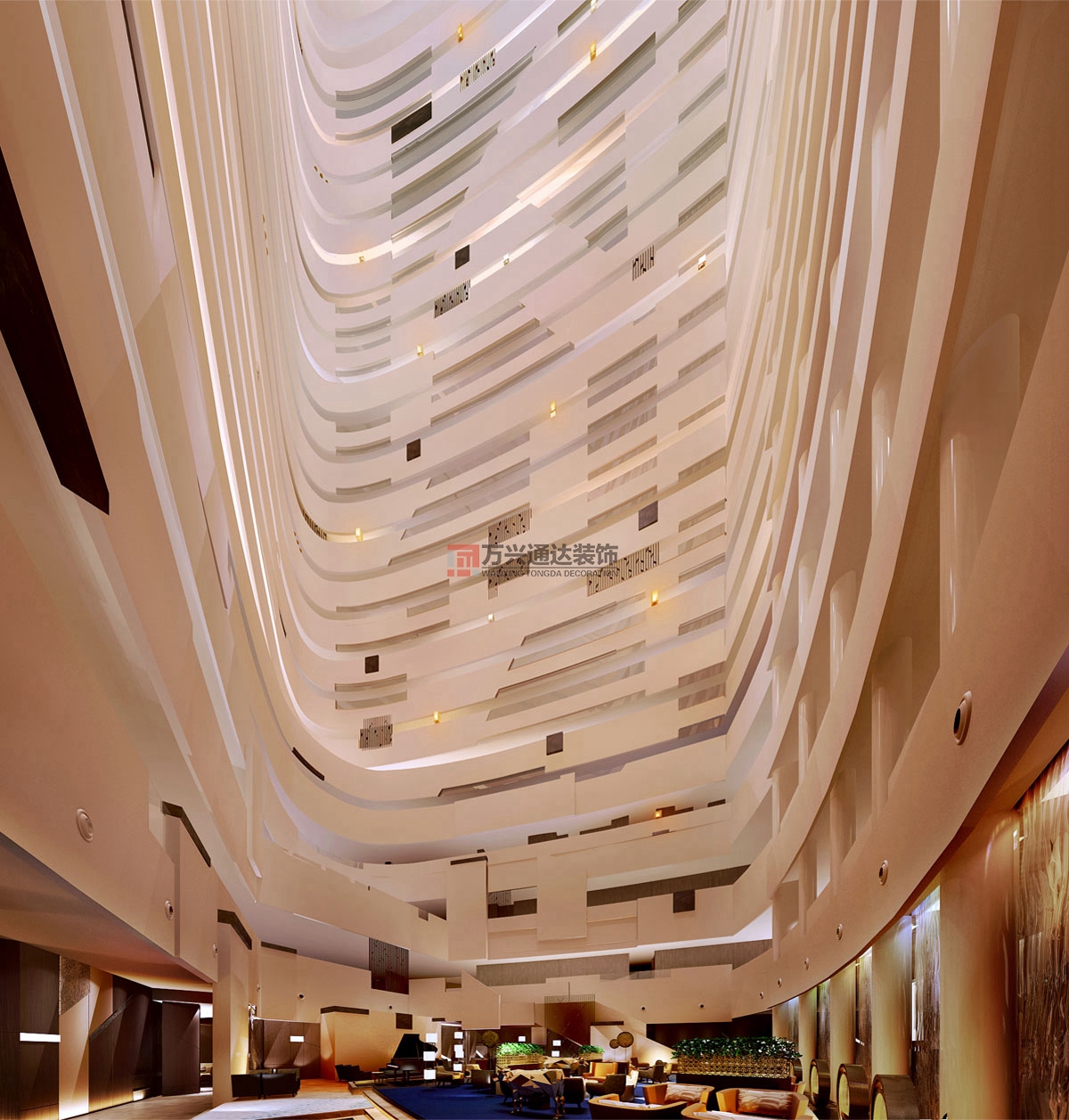 北京萬興通達(dá)辦公裝修項目-蘇州凱悅酒店裝修效果圖