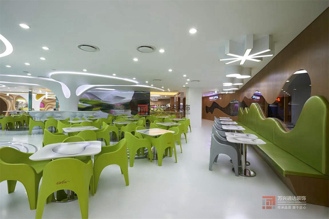 北京萬(wàn)興通達(dá)辦公裝修項(xiàng)目-個(gè)性化美食城裝修效果圖