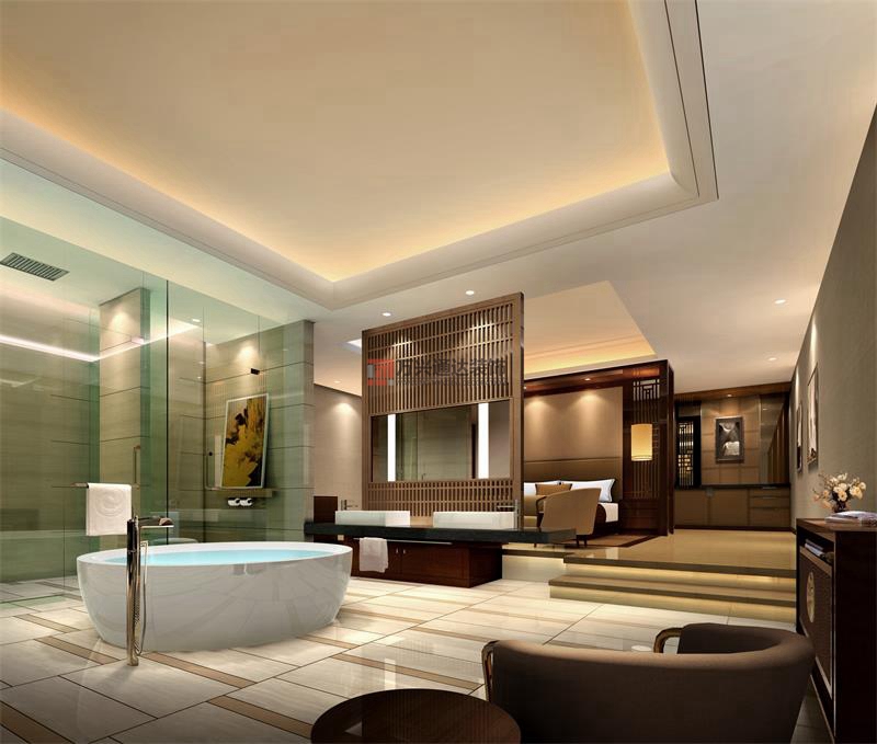 北京萬興通達辦公裝修項目-鴻洲游艇國際酒店裝修案例效果圖