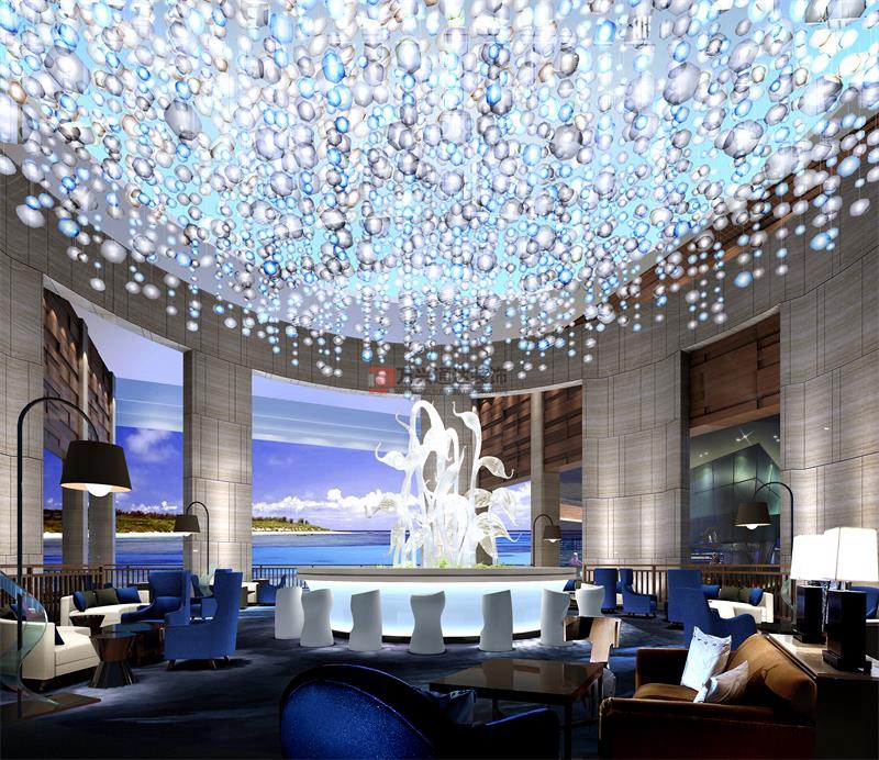 北京萬興通達辦公裝修項目-鴻洲游艇國際酒店裝修案例效果圖