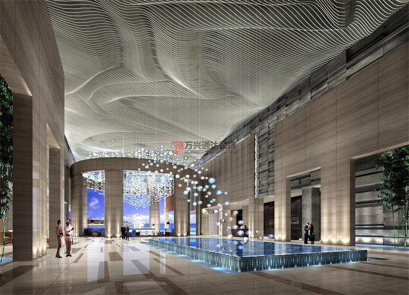 北京萬興通達辦公裝修項目-鴻洲游艇國際酒店裝修案例效果圖
