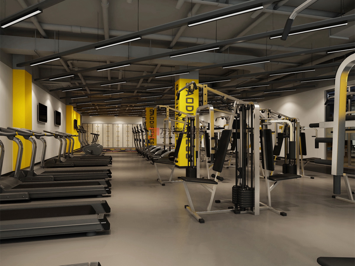 北京萬興通達(dá)辦公裝修項目-瑞克健身裝修效果圖