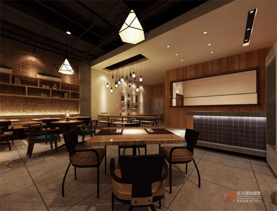 北京萬興通達(dá)辦公裝修項(xiàng)目-燉牛快餐廳裝修效果圖