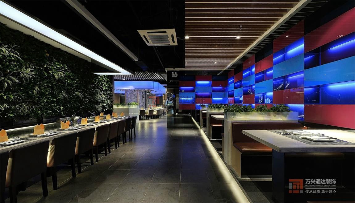 北京萬(wàn)興通達(dá)辦公裝修項(xiàng)目-北海道鐵板燒餐廳裝修效果圖
