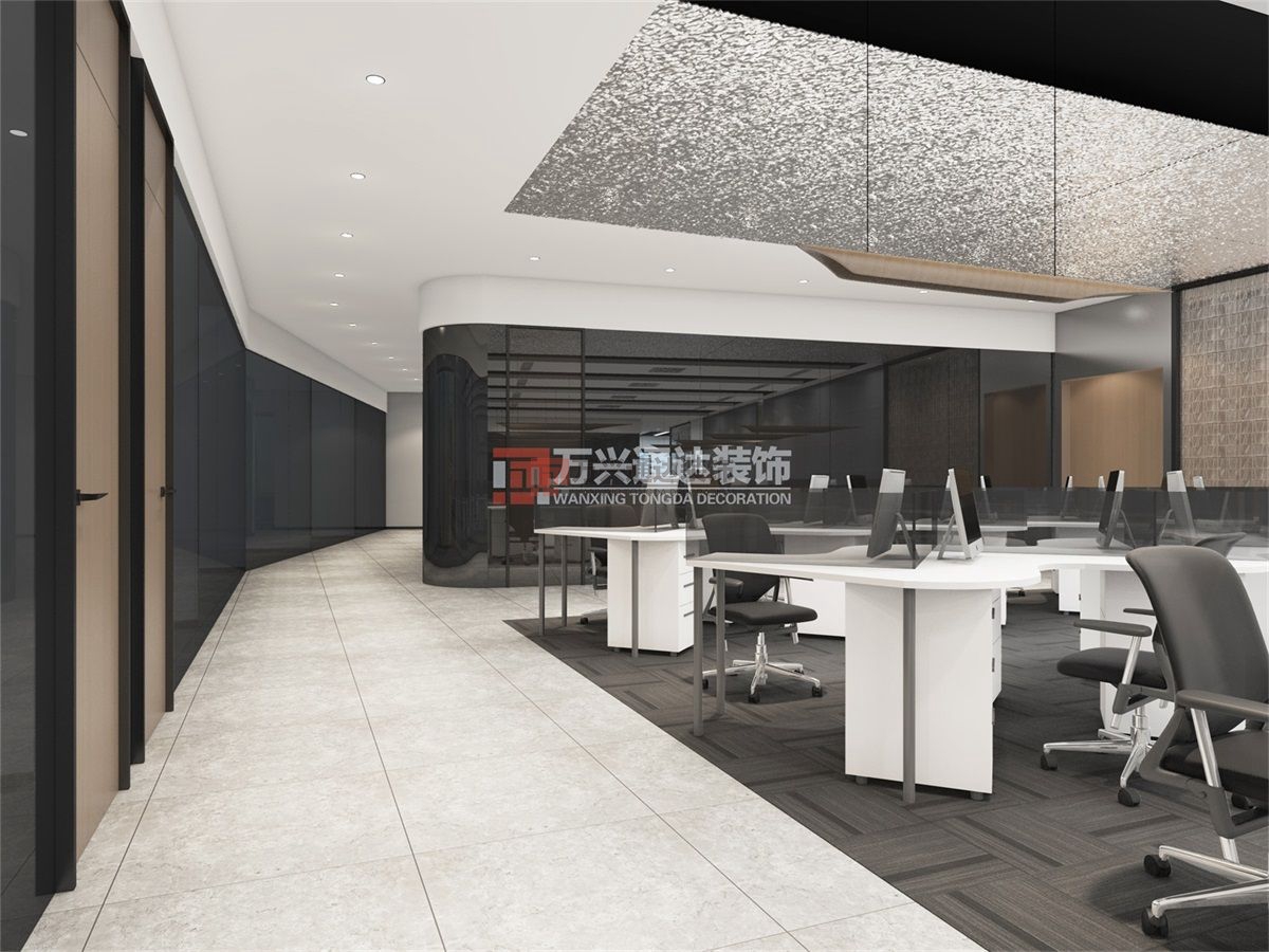 北京萬興通達(dá)辦公裝修項(xiàng)目-某保險(xiǎn)北京分公司職場(chǎng)辦公室裝修效果圖