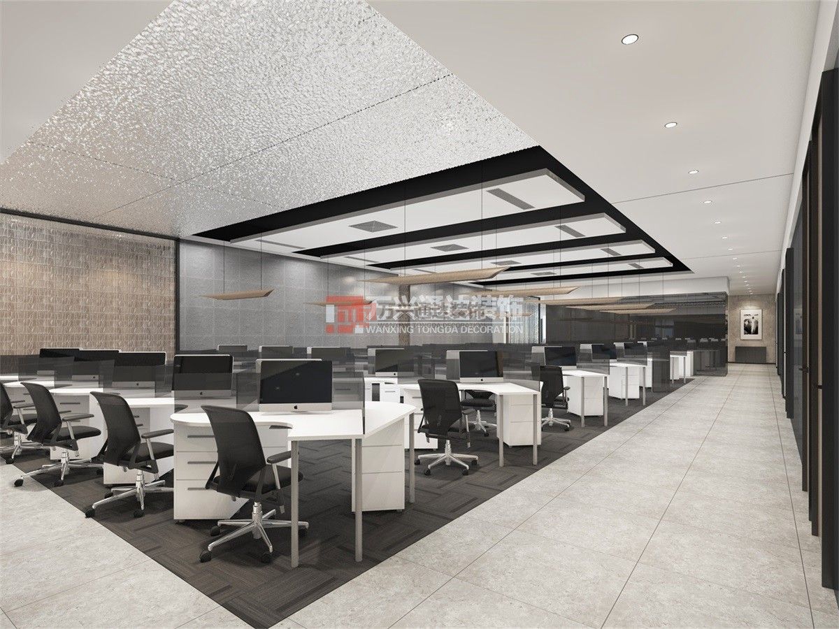 北京萬興通達(dá)辦公裝修項(xiàng)目-某保險(xiǎn)北京分公司職場(chǎng)辦公室裝修效果圖