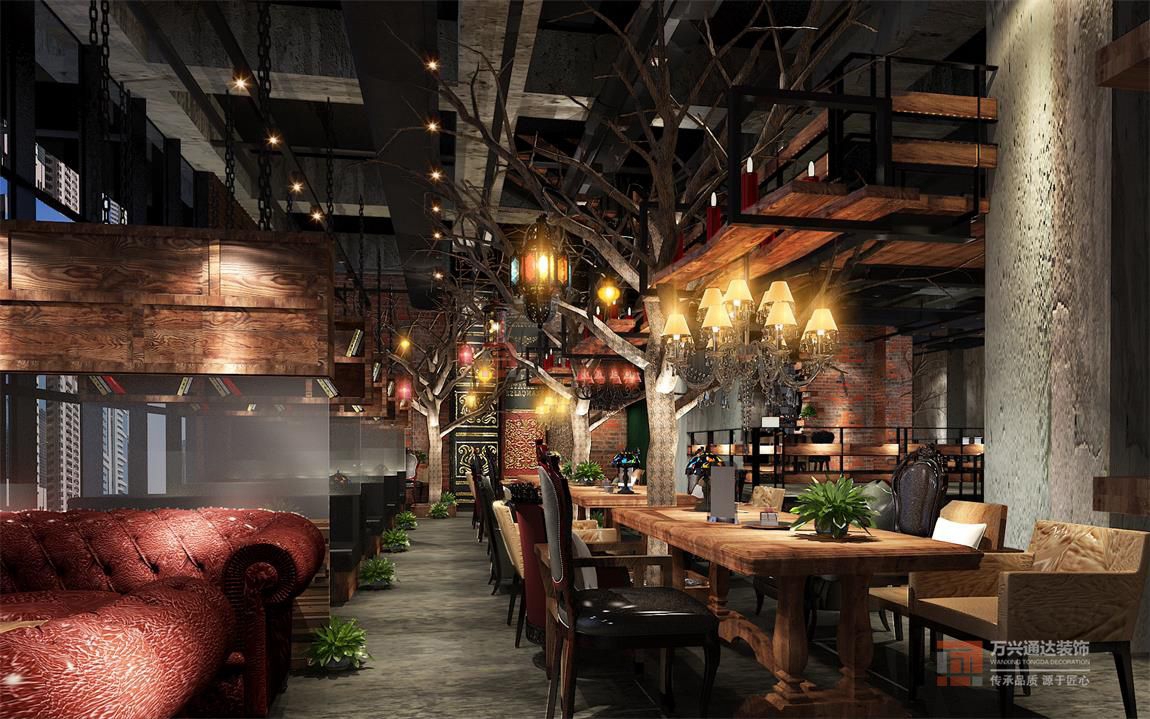 北京萬(wàn)興通達(dá)辦公裝修項(xiàng)目-咖啡灣咖啡廳裝修效果圖