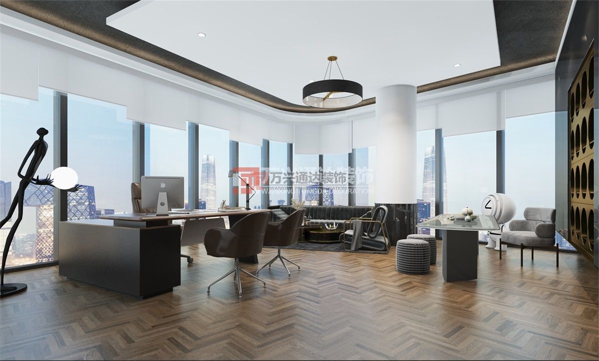 北京萬興通達(dá)辦公裝修項(xiàng)目-某保險(xiǎn)北京分公司職場(chǎng)辦公室裝修效果圖