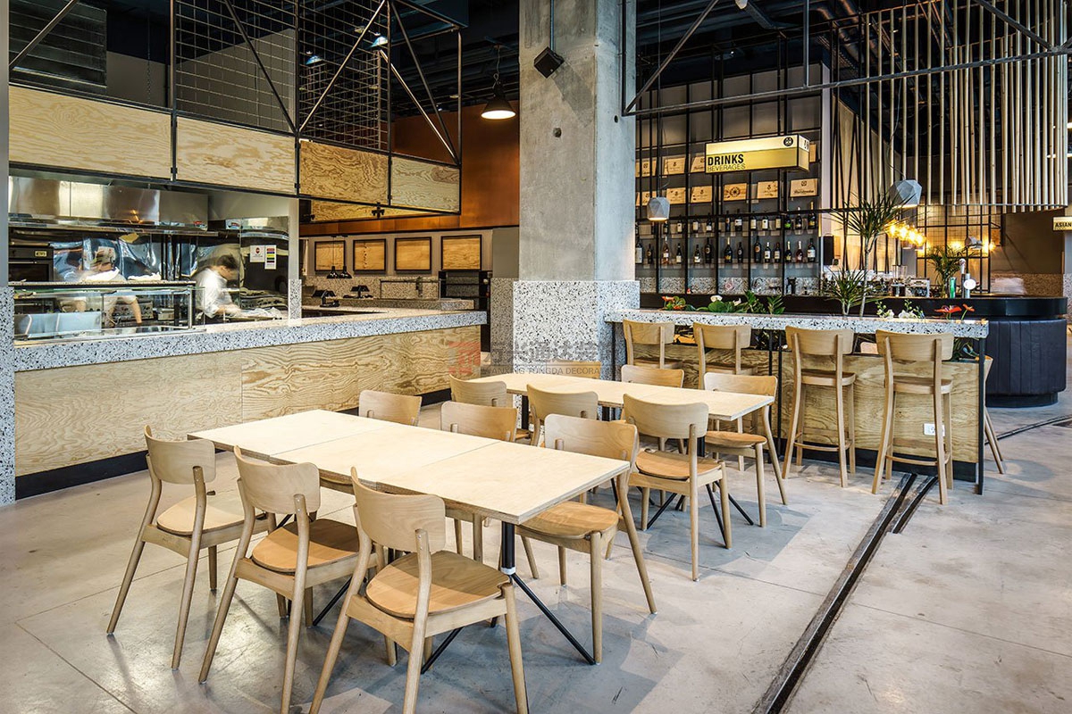 北京萬興通達辦公裝修項目-天地餐廳裝修效果圖