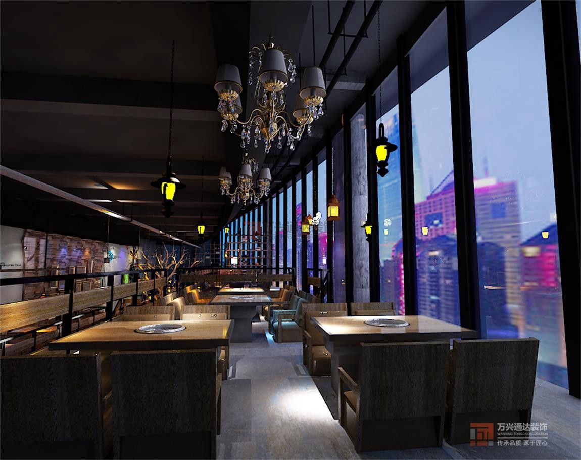 北京萬(wàn)興通達(dá)辦公裝修項(xiàng)目-釜山料理餐廳裝修效果圖