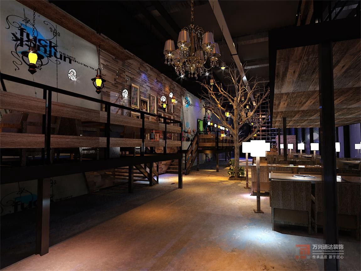 北京萬(wàn)興通達(dá)辦公裝修項(xiàng)目-釜山料理餐廳裝修效果圖