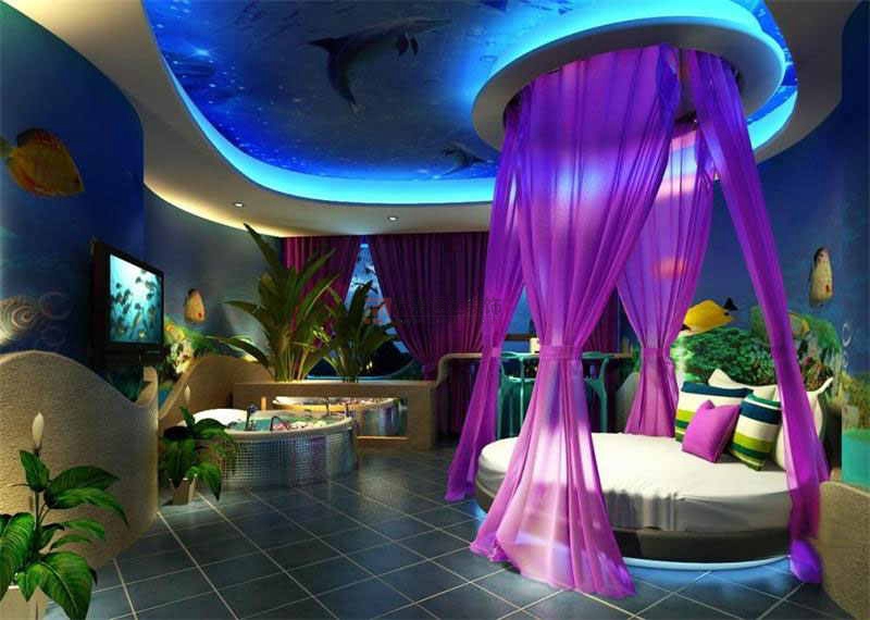 北京萬興通達辦公裝修項目-天鵝戀情侶酒店裝修案例效果圖