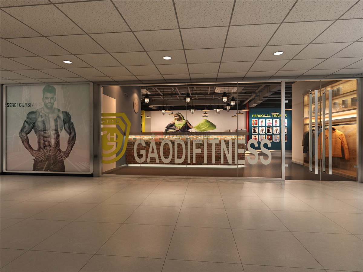 北京萬興通達(dá)辦公裝修項(xiàng)目-高迪健身裝修效果圖