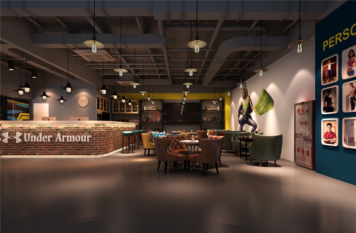 北京萬興通達(dá)辦公裝修項(xiàng)目-高迪健身裝修效果圖