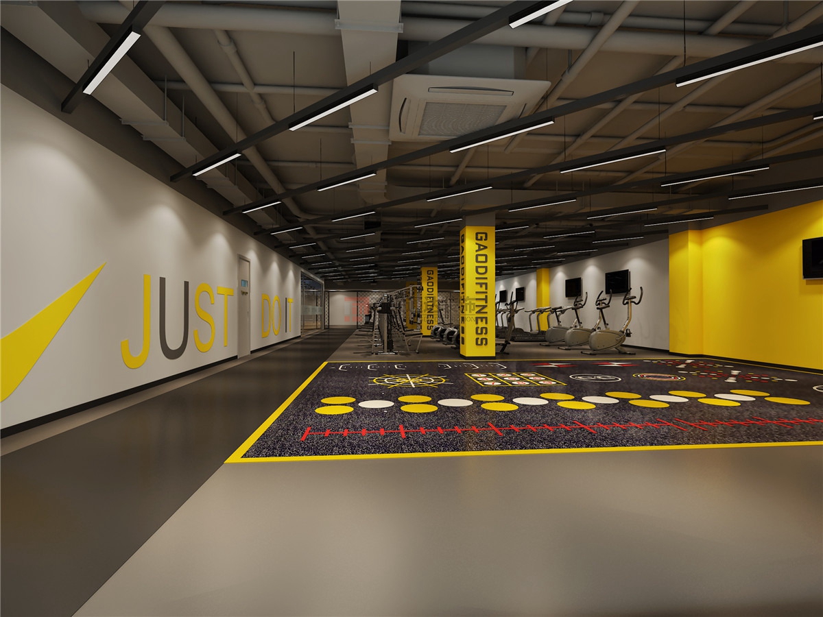 北京萬興通達(dá)辦公裝修項(xiàng)目-高迪健身裝修效果圖