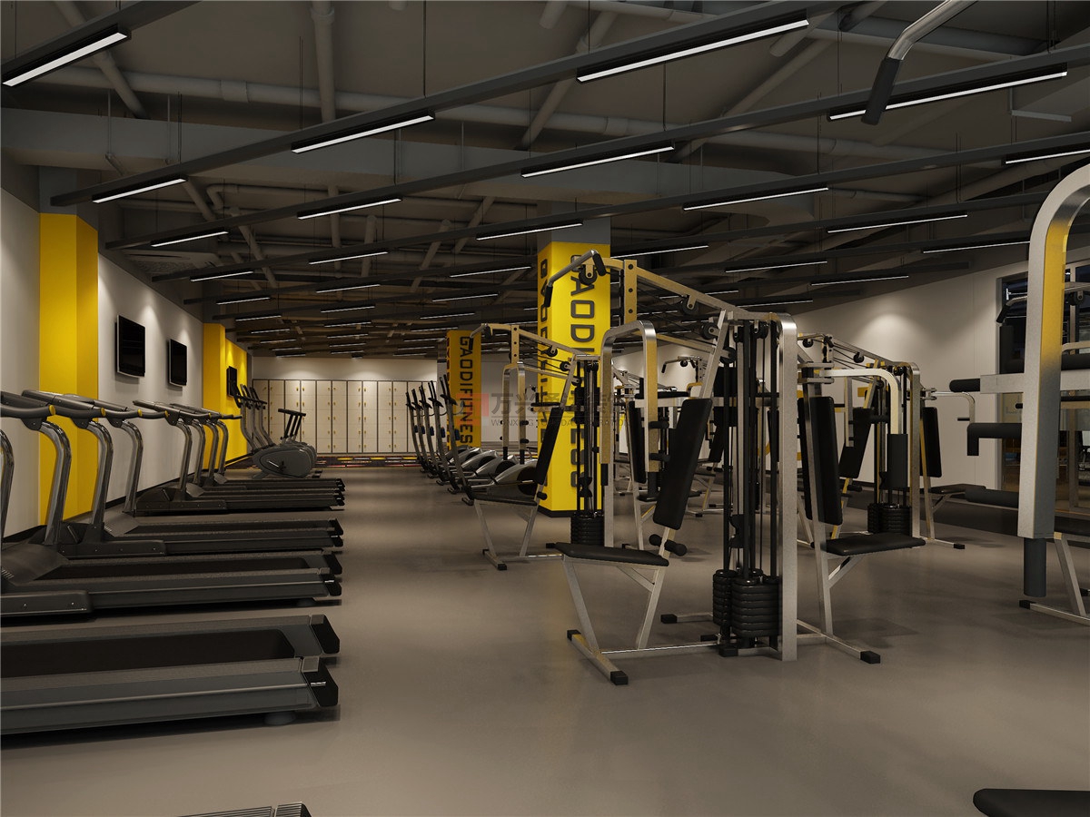 北京萬興通達(dá)辦公裝修項(xiàng)目-高迪健身裝修效果圖