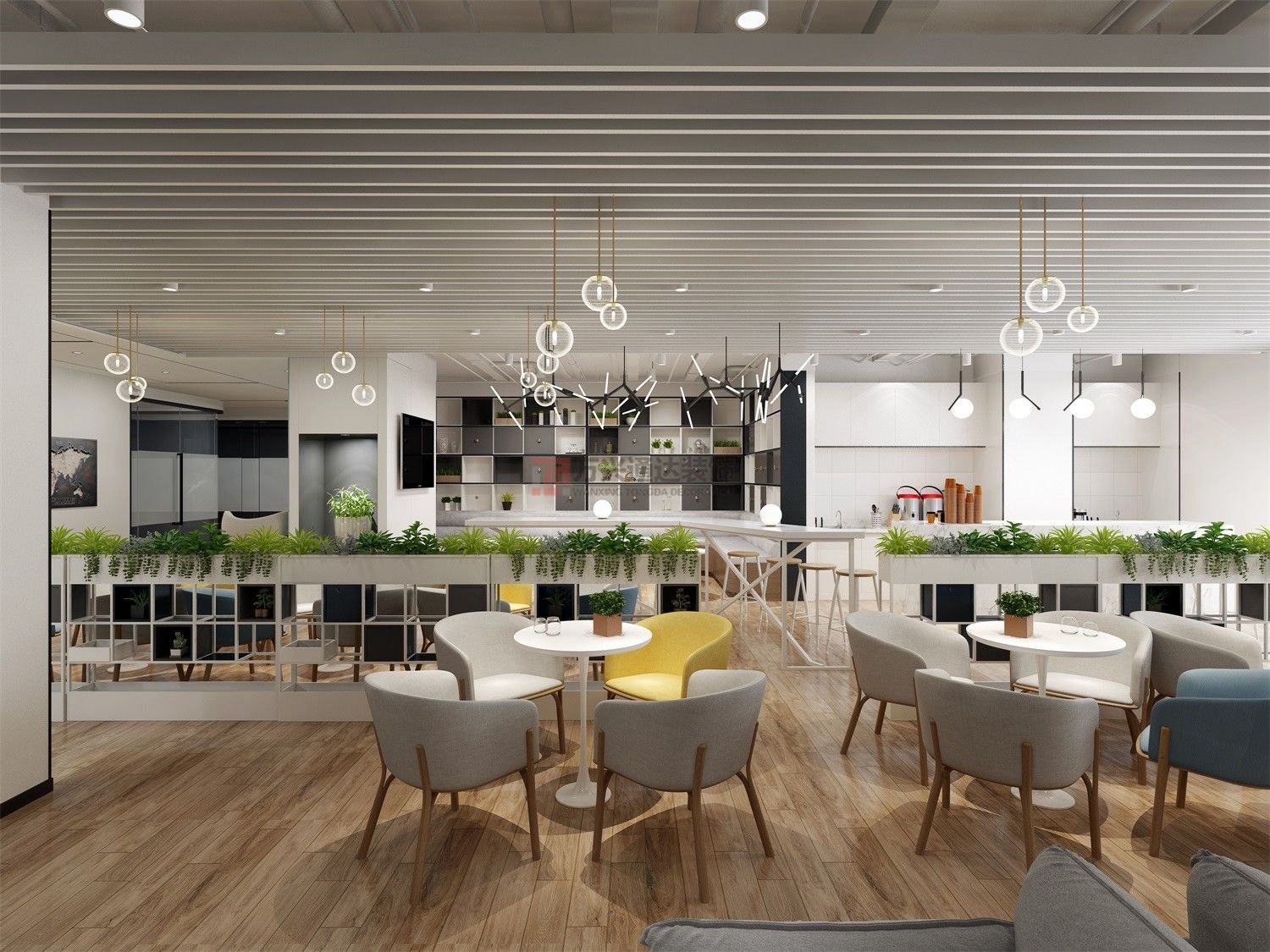 北京萬(wàn)興通達(dá)辦公裝修項(xiàng)目-多維集團(tuán)辦公室裝修裝修效果圖