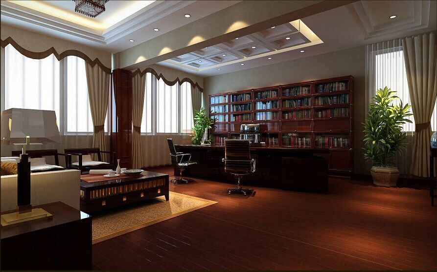 北京萬興通達(dá)辦公裝修項(xiàng)目-總經(jīng)理辦公室裝修設(shè)計(jì)效果圖裝修效果圖