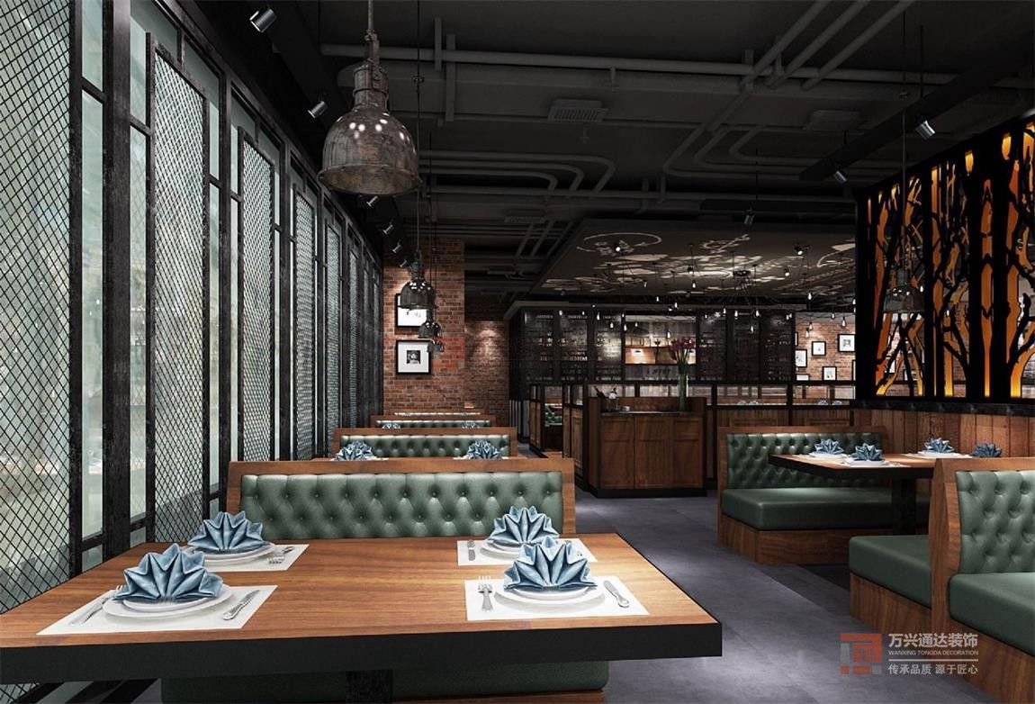 北京萬(wàn)興通達(dá)辦公裝修項(xiàng)目-凱悅西餐廳裝修效果圖