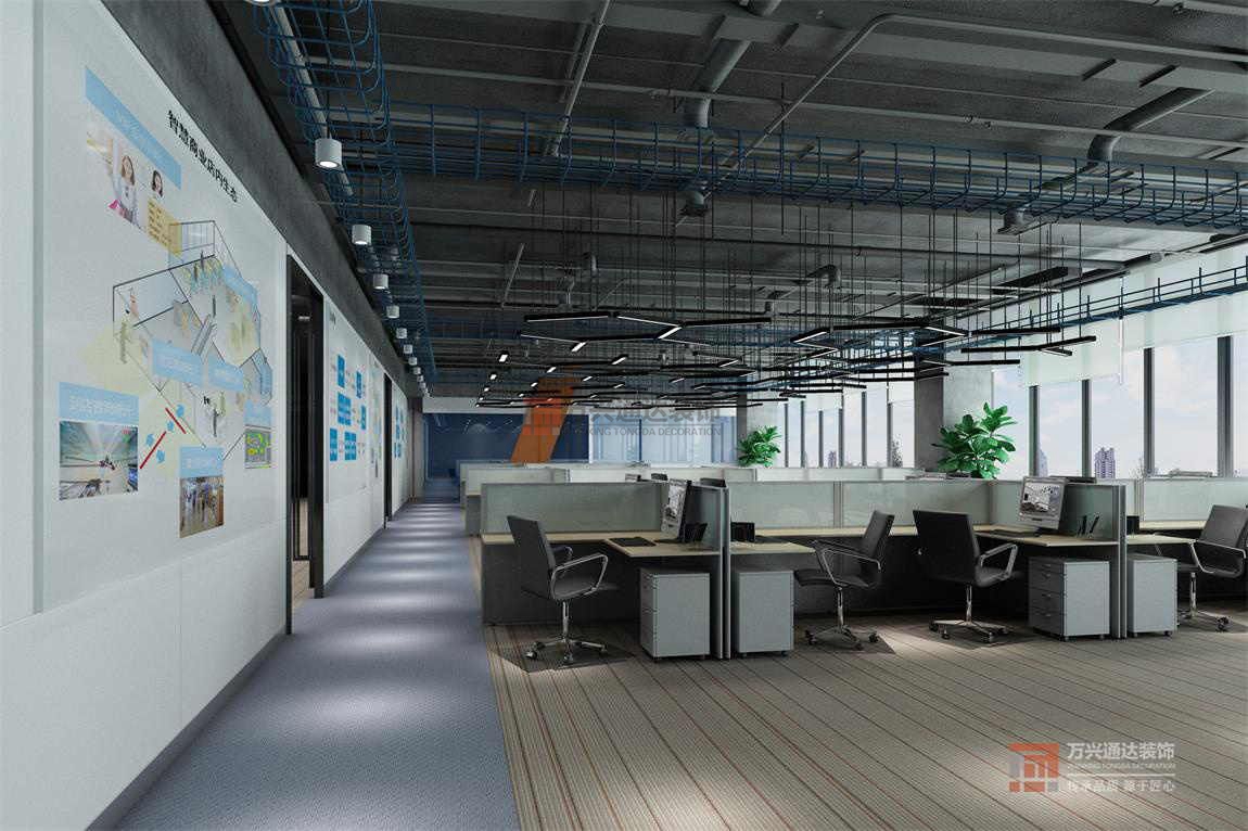 北京萬興通達(dá)辦公裝修項(xiàng)目-北京文安科技有限公司裝修效果圖