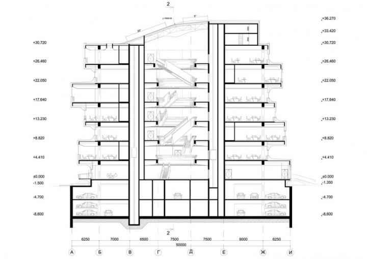 黑與白的交響樂:俄羅斯Dominion辦公樓設(shè)計欣賞