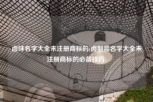 鹵味名字大全未注冊商標的(鹵制品名字大全未注冊商標的必備技巧)