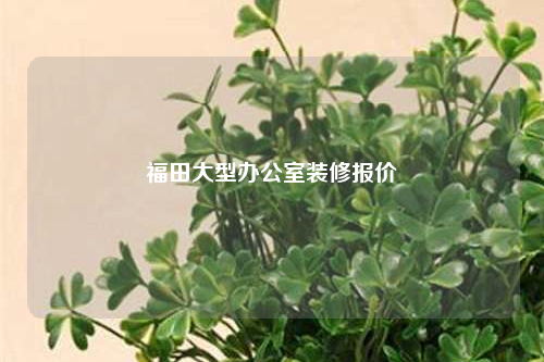 福田大型辦公室裝修報價