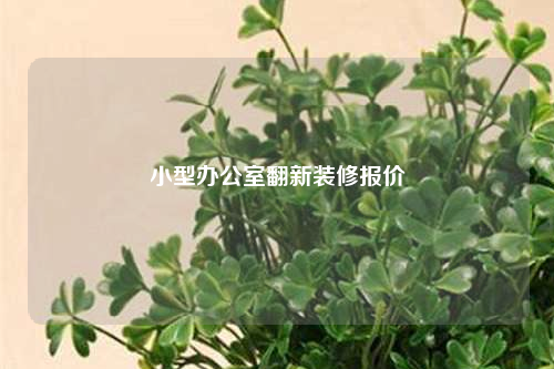 小型辦公室翻新裝修報價