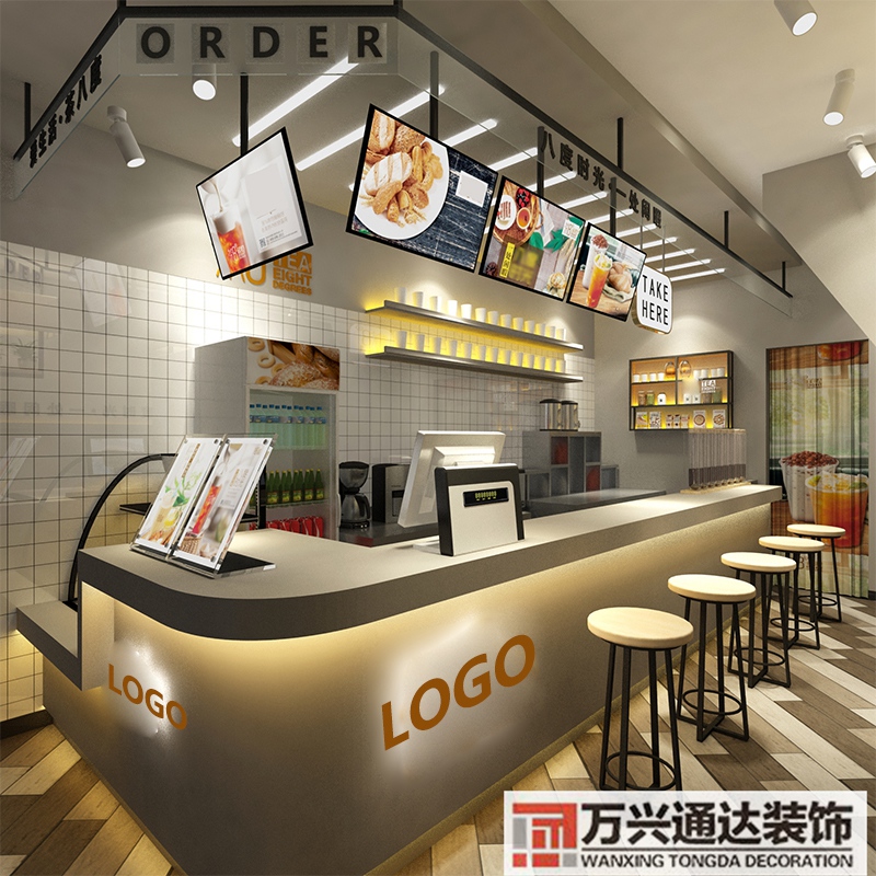 奶茶店連鎖裝修奶茶店高檔裝修