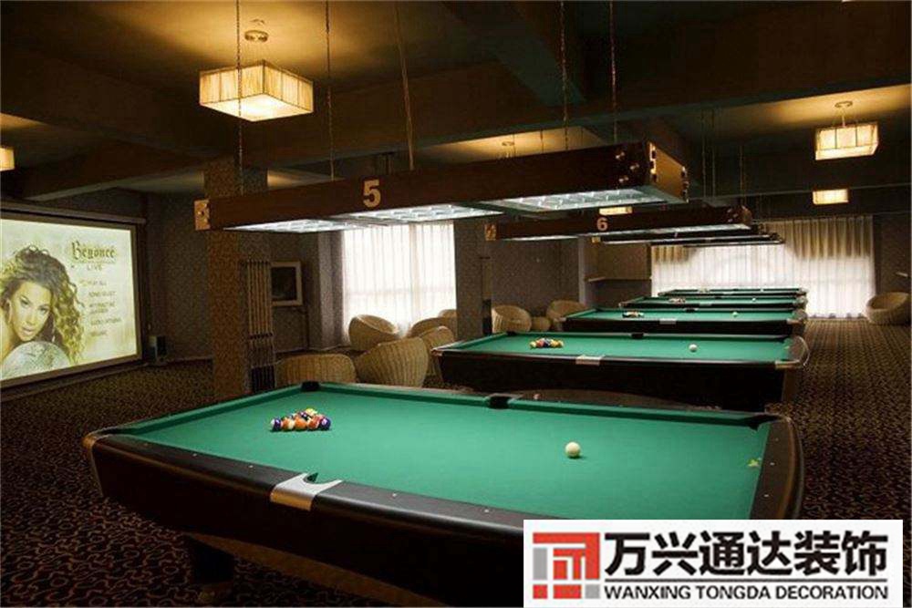 臺球室裝修高清效果圖簡約臺球廳簡約裝修效果圖片