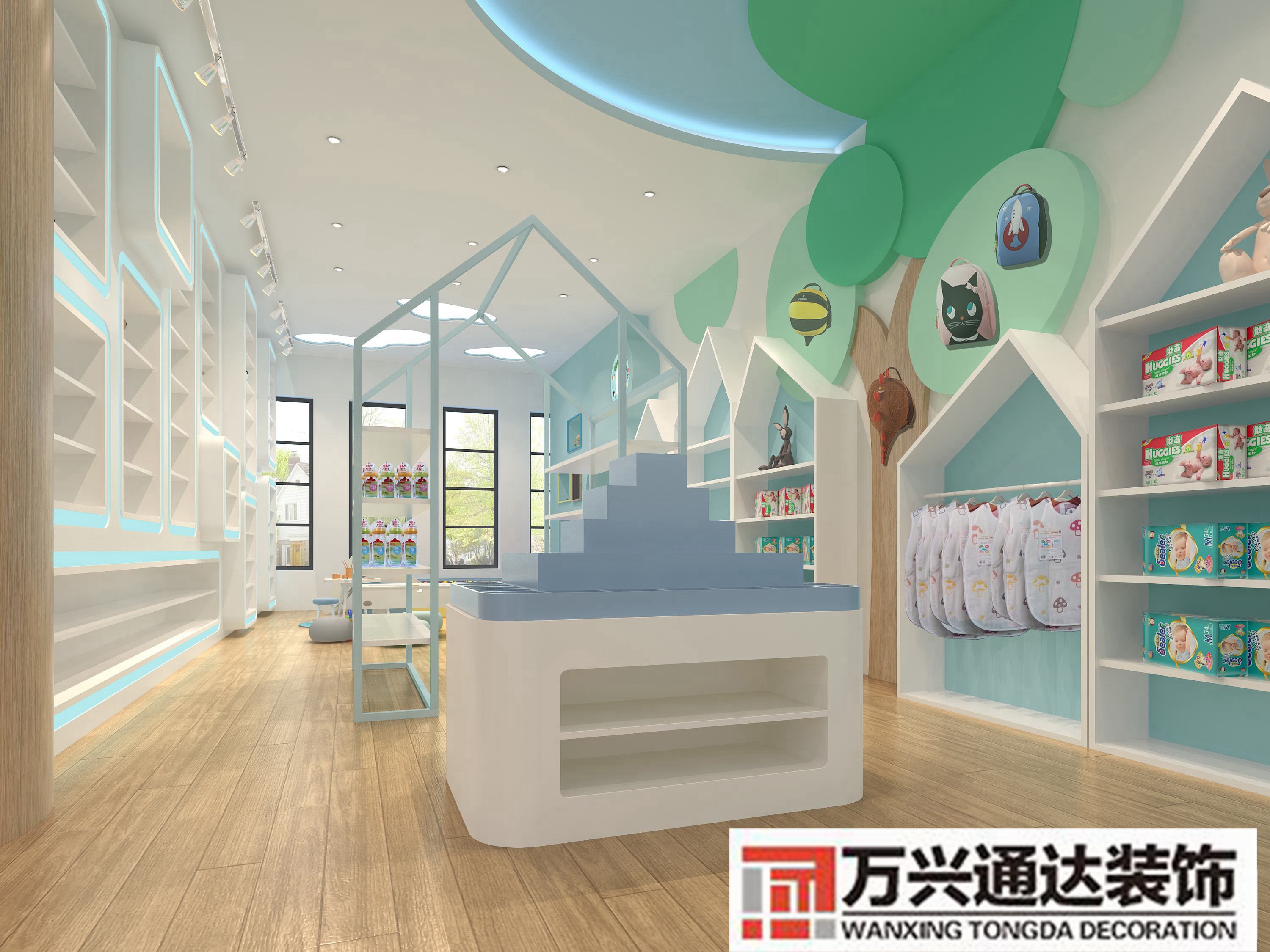 孕嬰店裝修風(fēng)格母嬰店設(shè)計(jì)裝修圖片