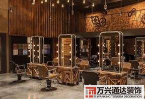 美發(fā)店復(fù)古裝修圖理發(fā)店小店復(fù)古簡單裝修